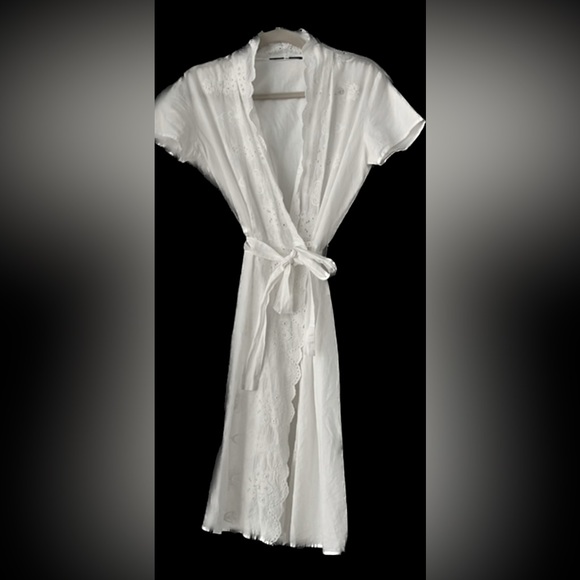 Mizuiro-ind Japanese Boutique Designer Eyelet Wrap Dress - Picture 9 of 9